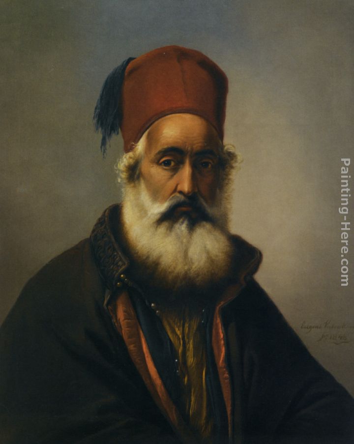 Portrait of a Dignitary Possibly Ibrahim Pacha painting - Eugene Verboeckhoven Portrait of a Dignitary Possibly Ibrahim Pacha art painting